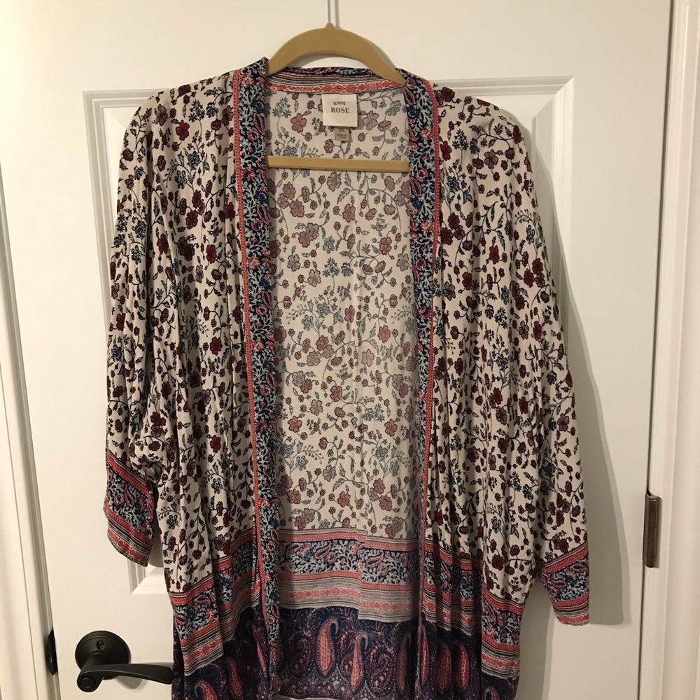 Knox Rose Multicolor Floral Kimono